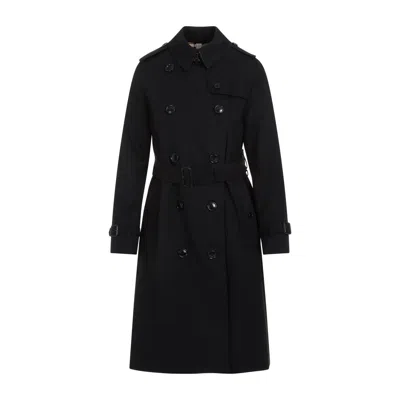 Burberry Black Cotton Trench Coat For Women | Ss24 Collection
