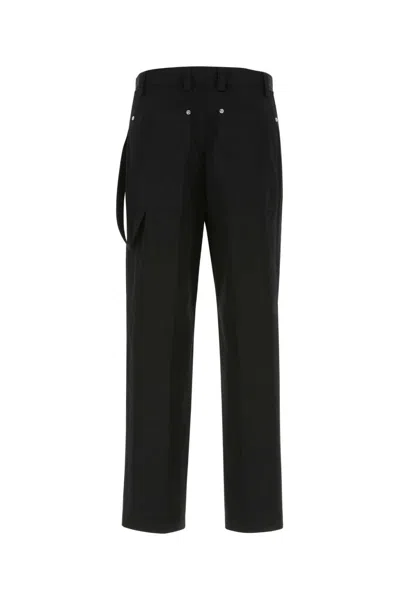 Burberry Men Black Cotton Wide-leg Pant