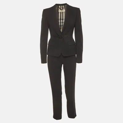 Pre-owned Burberry Black Crepe Tailored Suit S