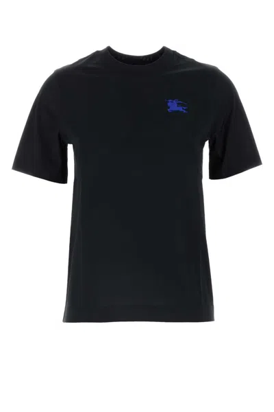 Burberry Crew Neck T-shirt In Blue