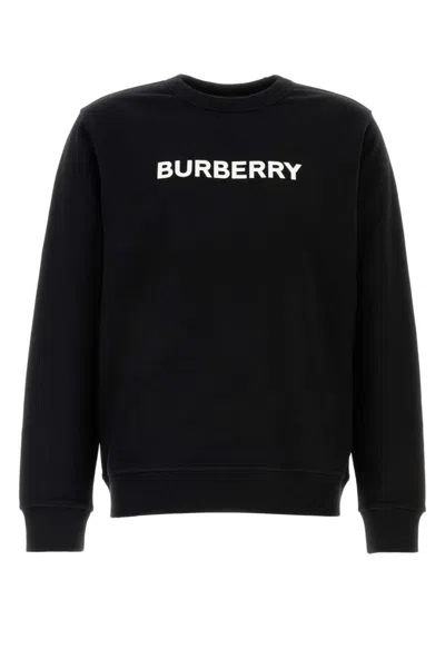 BURBERRY BLACK CREWNECK SWEATSHIRT