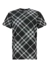 Burberry Nova Check Short Sleeved Crewneck T-shirt In Black