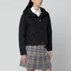 Burberry Black Cropped Quilted Jacket In Black