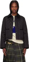 Burberry Quilted Jacket With Corduroy Details In Black