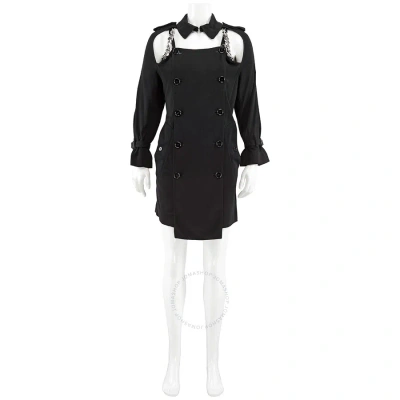 Burberry Black Deconstructed Crepe Trench Coat Dress