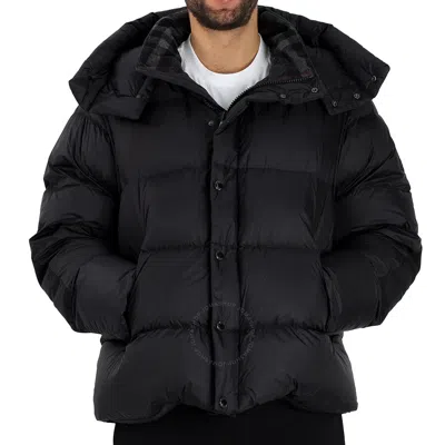 Burberry Black Detachable Sleeve Hooded Puffer Jacket