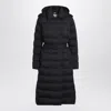 Burberry Black Double-breasted Padded Coat With Belt Women In Multi
