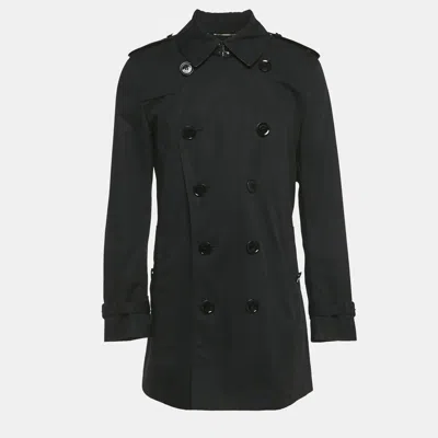 Pre-owned Burberry Black Double Breasted Trench Coat M