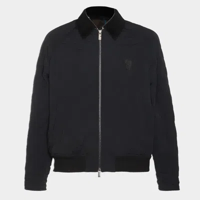 Burberry Black Down Jacket In Black/snug Ip Check