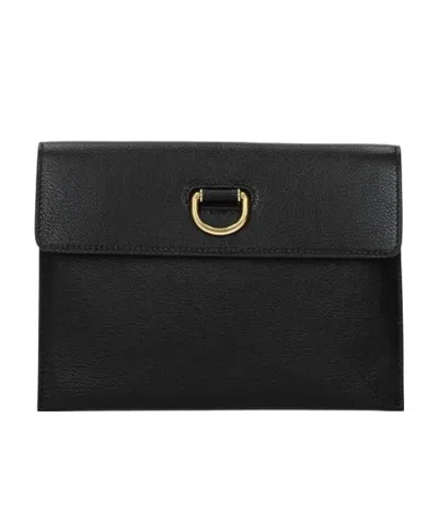 Burberry Black D-ring Clutch