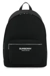 Burberry Men Black Backpack With Two Adjustable Shoulder Straps With Logo Lettering And Logoletterin