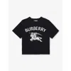 Burberry Black Ekd Brand-print Stretch-cotton T-shirt 6 Months - 3 Year In Black