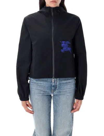BURBERRY BLACK EKD-EMBROIDERED JACKET