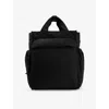 Burberry Ekd-embroidered Woven Changing Backpack In Black