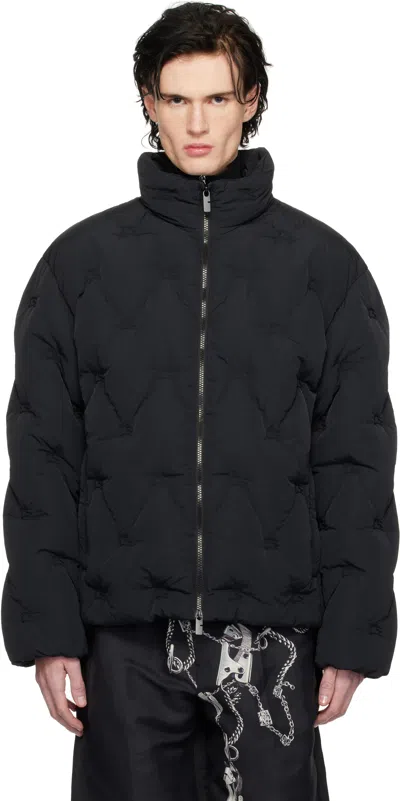 Burberry Ekd Nylon Down Jacket In Black