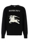 Burberry Cashmere Sweater With Bold Horse Graphic And Crew Neck In Black