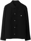 Burberry Long Sleeved Buttoned Denim Jacket In Black