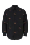 Burberry Quilted Embroidered Button-down Shirt In Multicolor