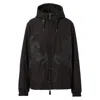 Burberry Equestrian Knight Design Hooded Jacket In Black