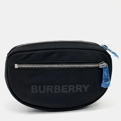 Pre-owned Burberry Black Fabric Canon Belt Bag