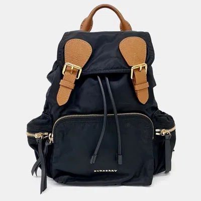 Pre-owned Burberry Black Fabric Rucksack Backpack