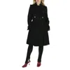 BURBERRY BURBERRY BLACK FRINGED CASHMERE-BLEND TRENCH COAT