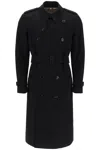 Burberry Black Gabardine Trench Coat