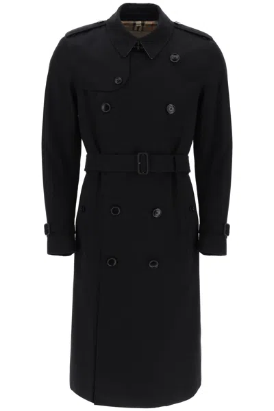 Burberry Black Gabardine Trench Coat