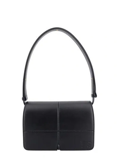 Burberry Black Geometric Stitching Shoulder Bag For Women