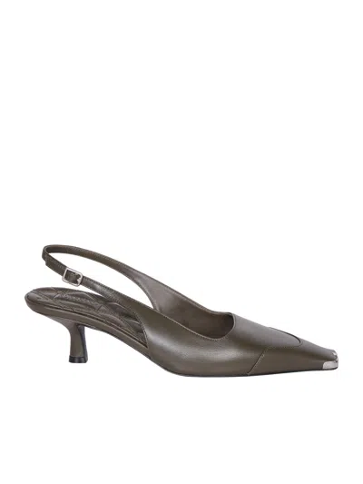 BURBERRY BLACK HEEL SLINGBACK