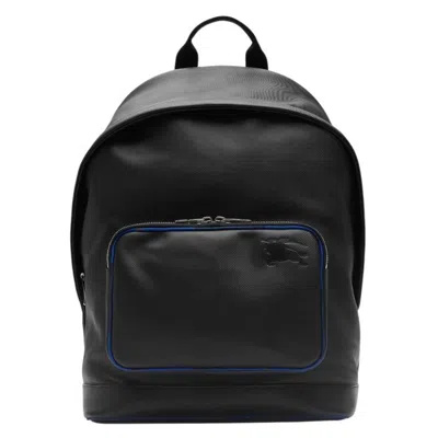 Burberry Ekd Leather Backpack In Black