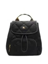 Burberry Black Horseshoe Mini Backpack In Black