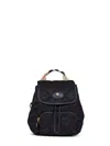 Burberry Black Horseshoe Mini Backpack In Black