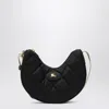 Burberry Curved Quilted Black Handbag With Gold-tone Hardware In Gray
