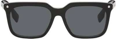 Burberry Black Icon Stripe Sunglasses