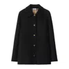 Burberry Wool Overshirt In Black