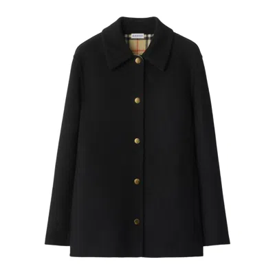 BURBERRY BURBERRY BLACK JACKETS - LEATHER JACKETS WOMEN