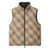 Burberry Snoshill Reversible Check Puffer Gilet Clothing In Multi