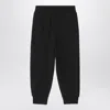 Burberry Black Jogging Trousers With Check Motif Detail