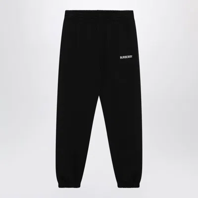 Burberry Black Jogging Trousers With Logo Men