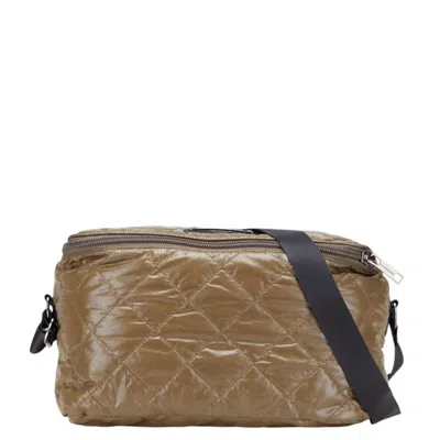 Pre-owned Burberry Black Khaki Nylon Shoulder Bag () In Multi