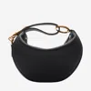 Burberry Crescent-shaped Black Bag With Gold-tone Hardware In Black