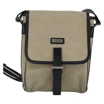 Pre-owned Burberry Black Label Beige Canvas Shoulder Bag () In Sand