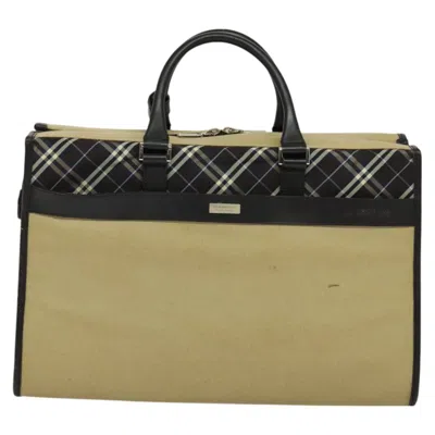 Pre-owned Burberry Black Label Beige Canvas Tote Bag () In Sand