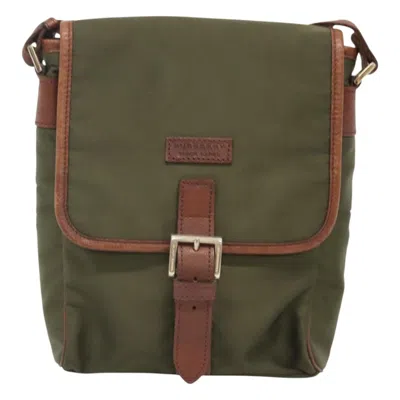 Pre-owned Burberry Black Label Khaki Nylon Shoulder Bag () In Brown