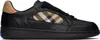 Burberry Indigo Blue Leather And Check Sneaker Terrace