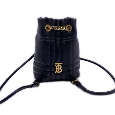 Pre-owned Burberry Black Leather Backpack ()