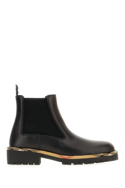 Burberry Black Leather Boots