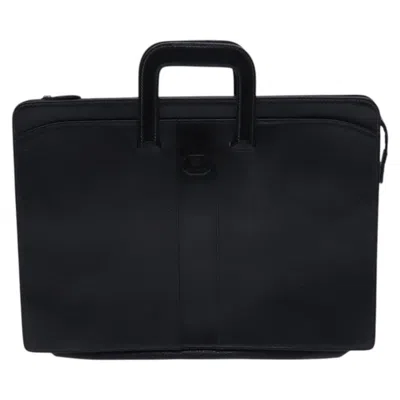 Pre-owned Burberry Black Leather Briefcase Bag ()