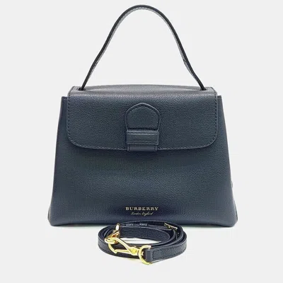 Pre-owned Burberry Black Leather Camberley Small Shoulder Bag